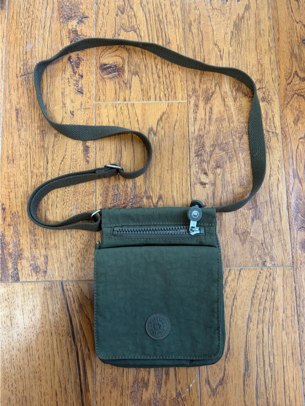 Kipling Compact Olive Green Crossbody Bag - Casual Everyday